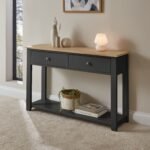 Outlet - Chatsworth Slate Grey 2 Drawer Console Table - 120cm - Image 2