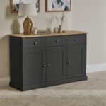 Chatsworth 3 Door Large Sideboard - Slate Grey - Image 2