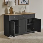 Chatsworth 3 Door Large Sideboard - Slate Grey - Image 5
