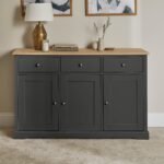 Chatsworth 3 Door Large Sideboard - Slate Grey