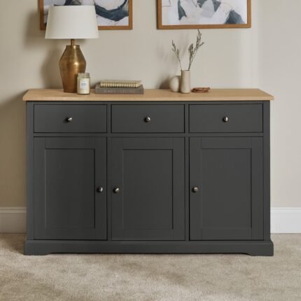Chatsworth 3 Door Large Sideboard - Slate Grey