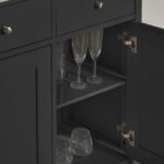 Chatsworth 3 Door Large Sideboard - Slate Grey - Image 4