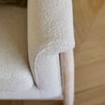 Carter Beige Boucle Occasional Armchair - Whitewash Legs - Image 8