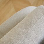 Carter Beige Boucle Occasional Armchair - Whitewash Legs - Image 5