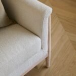 Carter Beige Boucle Occasional Armchair - Whitewash Legs - Image 4