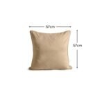 Camber 57x57cm Garden Scatter Cushion Cover - Sand with Off White Piping - Image 7