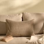 Camber 35x55cm Garden Scatter Cushion Cover - Sand with Off White Piping