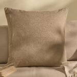 Camber 57x57cm Garden Scatter Cushion Cover - Sand with Off White Piping - Image 2