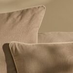 Camber 57x57cm Garden Scatter Cushion Cover - Sand with Off White Piping - Image 3