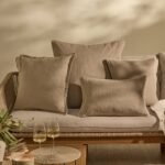Camber 57x57cm Garden Scatter Cushion Cover - Sand with Off White Piping - Image 5