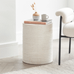 Carlotta Pearl Terrazzo Round Concrete Side Table