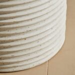 Carlotta Round Concrete Garden Side Table - Pearl Terrazzo - Image 11