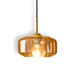 Carrick 22cm Glass Pendant Light - Gold - Image 8
