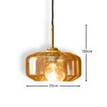 Carrick 22cm Glass Pendant Light - Gold - Image 9