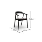 Carter Black Dining Armchairs - Set of 2 - Image 12