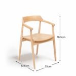Marlon Whitewash Oak Oval Dining Table Set - 4 Seater - Carter Whitewash Oak Dining Armchairs - Image 10