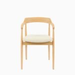 Carter Boucle Dining Armchairs - Set of 2 - Whitewash Oak Legs - Image 9