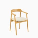 Carter Boucle Dining Armchairs - Set of 2 - Pale Oak Legs - Image 6