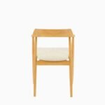 Carter Boucle Dining Armchairs - Set of 2 - Pale Oak Legs - Image 8