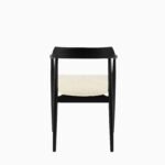 Carter Boucle Dining Armchairs - Set of 2 - Black Oak Legs - Image 9