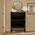 Charlie 2 Door 1 Draw Shoe Cabinet - Noir Black - Image 2
