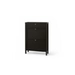 Charlie 2 Door 1 Draw Shoe Cabinet - Noir Black - Image 6