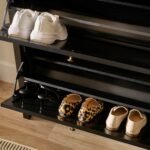 Charlie 2 Door 1 Draw Shoe Cabinet - Noir Black - Image 4