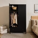 Charlie Double Wardrobe - Black - Image 2