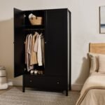 Charlie Double Wardrobe - Black - Image 6