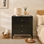 Charlie 3 Drawer Chest of Drawer - Noir Black