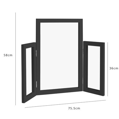 Outlet - Charlie Dressing Table Mirror - Black 1 Charlie mirror - black