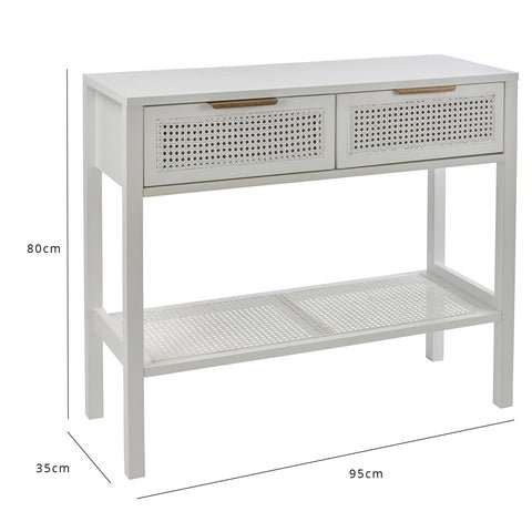 Outlet - Charlie Console Table - White 1 Charlie Two Drawer Console Table White Cutout 826587f1 35cf 4932 9718 Outlet - Charlie Console Table - White