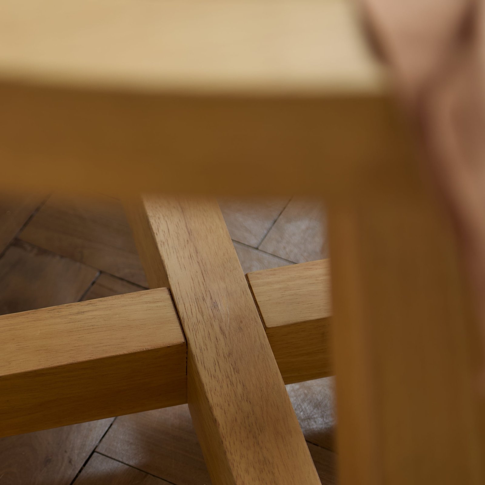 Charlotte Pale Oak Round Dining Table Set - 4 Seater - Ella Pale Oak Carver Chair - Off White Boucle - Image 10