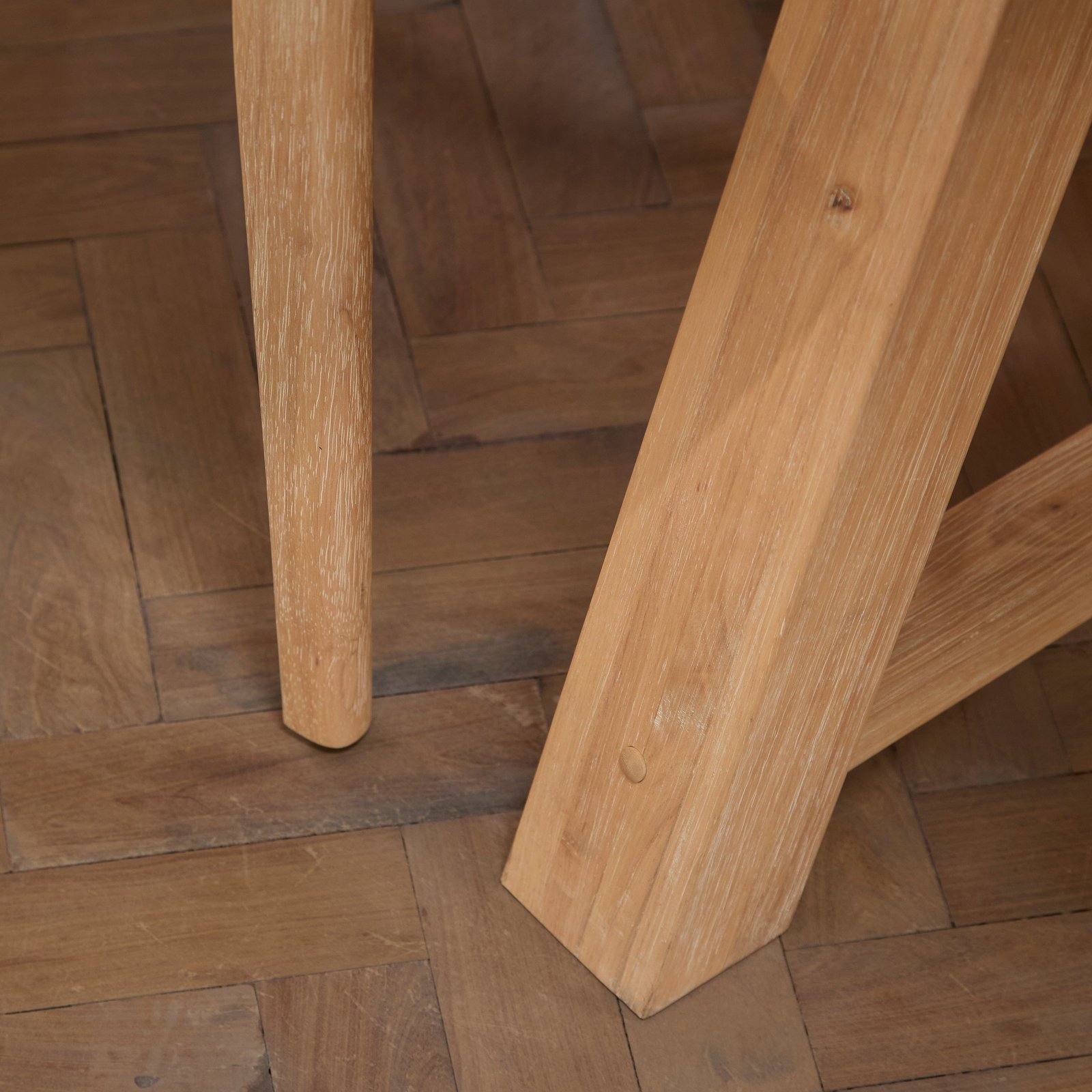 Charlotte Whitewash Round Dining Table Set - 4 Seater - Tilly Dining Chairs - Whitewash Oak Legs - Image 7