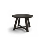 Charlotte Black Oak Round Dining Table Set - 4 Seater - Ella Black Dining Armchairs - Image 8