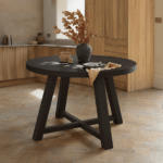 Charlotte Black Oak Round Dining Table