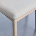 Amelia Whitewash Oak Extending Dining Table Set - 6 Seater - Chloe Light Beige Boucle Dining Chairs - Whitewash Oak Legs - Image 7