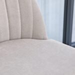 Amelia Black Extending Dining Table Set - 6 Seater - Chloe Soft Beige Dining Chairs - Black Oak Legs - Image 7