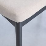 Amelia Black Extending Dining Table Set - 6 Seater - Chloe Soft Beige Dining Chairs - Black Oak Legs - Image 8