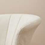 Outlet - Cleo Dining Chair Set of 2, Light Beige Boucle with Gold Legs - Image 4