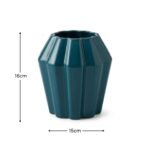 Como 16cm Glass Vase - Lagoon Teal - Image 8