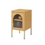 Conan Metal Bedside Table - Mustard Yellow - Image 7
