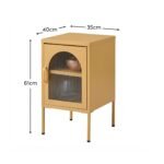 Conan Metal Bedside Table - Mustard Yellow - Image 8
