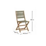 Cove White Acacia Garden Chair - Set of 2 - Mottled Green Rope - Image 8