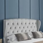 Outlet - Daisy King Size Ottoman Bed - Grey Velvet - Image 4