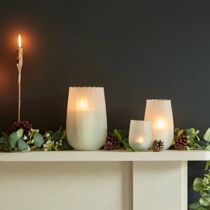 Dalen 16cm Glass Candle Holder - Frosted