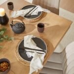 Amelia Whitewash Extendable Dining Table Set - 6 Seater - Bella Soft Beige Dining Chairs - Black Legs - Image 4