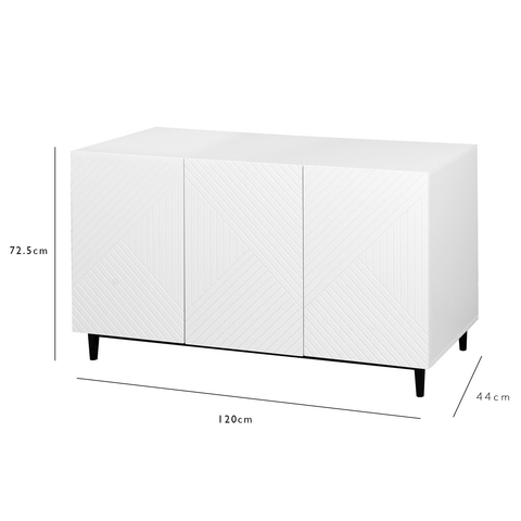 Outlet - Jack Sideboard - Geometric -White 1 Jack Sideboard - Geometric -White
