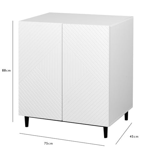 Outlet - Jack Small Sideboard - Geometric - White 1 Jack small sideboard - white - Laura James