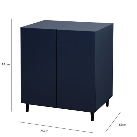 Jack 2 Door Small Sideboard - Geometric Blue 1 Jack small sideboard - blue - Laura James
